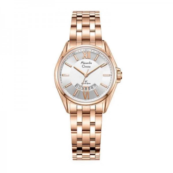 Alexandre Christie AC 8673 Rosegold White Lady LDBRGSL